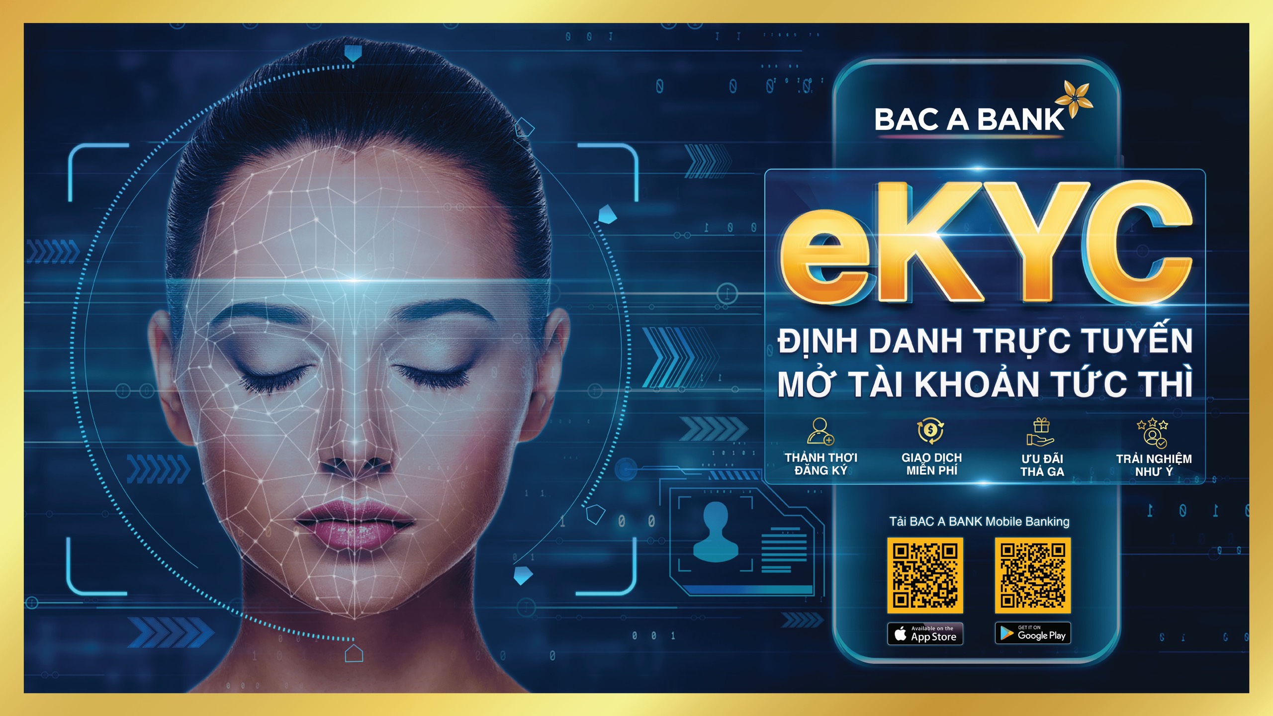 BAC A BANK chính thức ra mắt giải pháp định danh điện tử – ekyc trên Mobile Banking